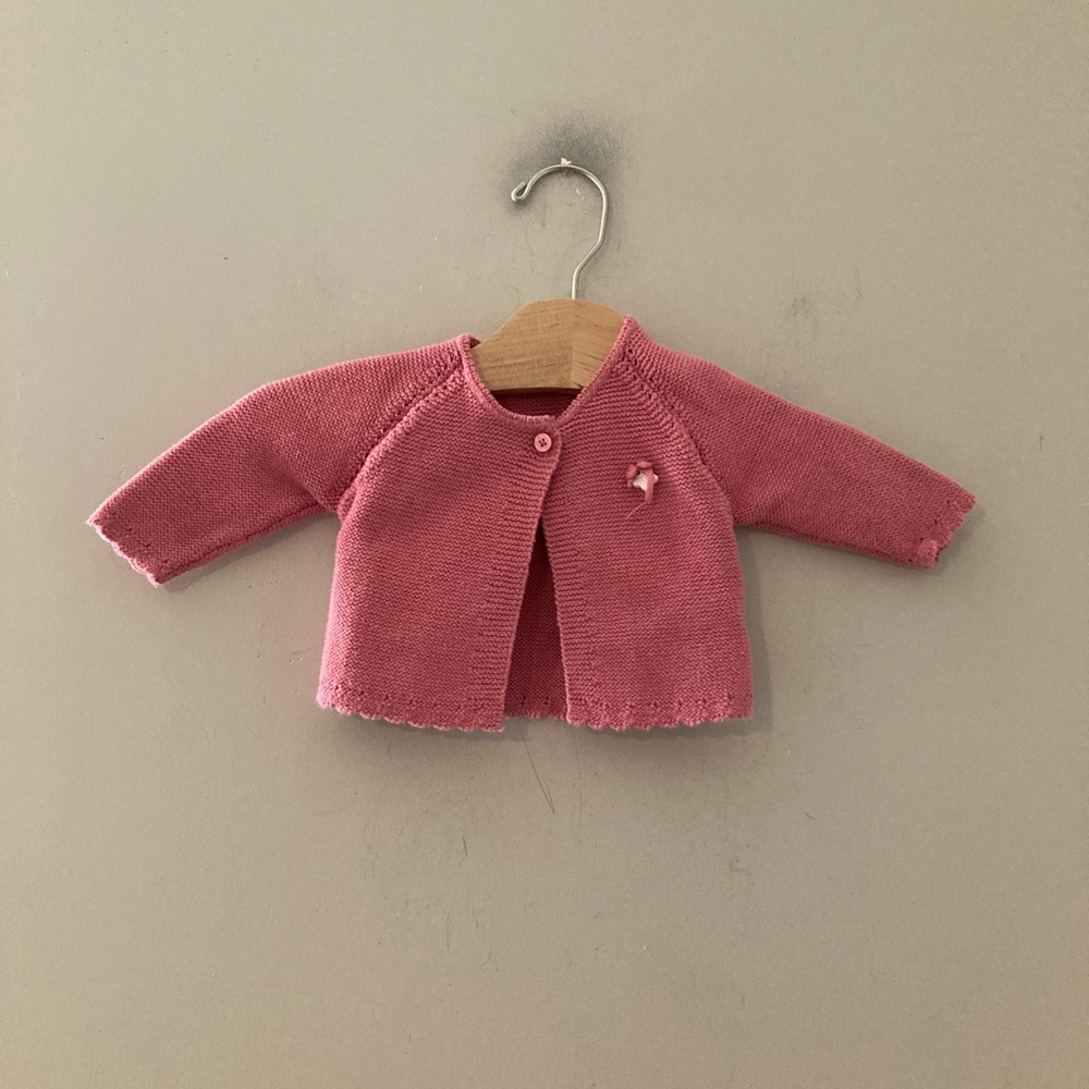$18 ADD ON mayoral scalloped cardigan 1-2M Zara Hanna Andersson Janie and Jack